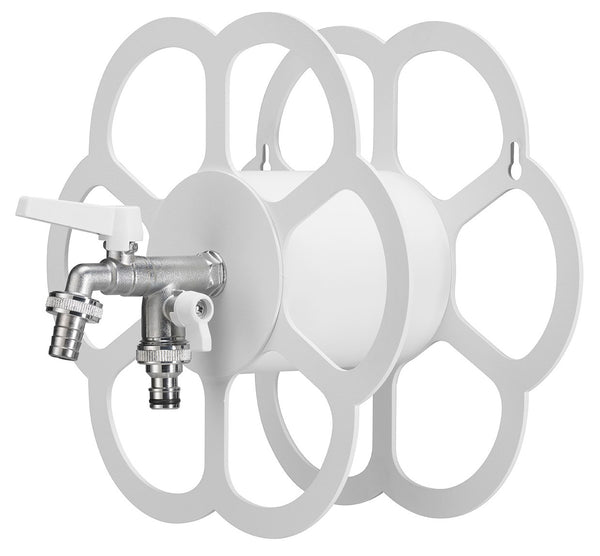 Belfer 42/FR Support de tuyau mural en métal blanc avec robinet double sortie prezzo