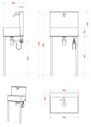 Lavandino a Parete da Giardino con Doppio Rubinetto Belfer 42/PRL Antracite-4