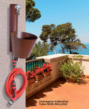 Fontana a Parete da Giardino con doppio Rubinetto 49x23x26,6 cm Belfer 42/PRS Tortora-6