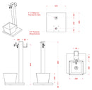 Fontana da Giardino con Rubinetto Base Vaschetta e Portagomma Belfer 42/QRRV Antracite-4