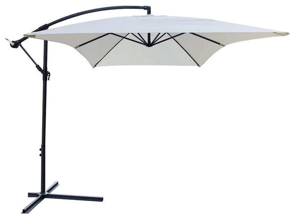 acquista Parasol de jardin décentralisé 3x2m en acier et polyester écru