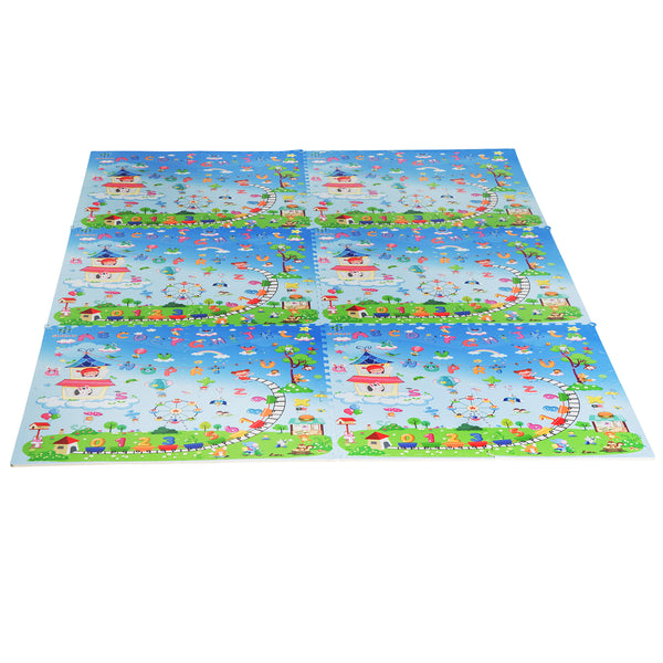 sconto Tapis Puzzle pour Enfants Design Fantasy 24 Carreaux 61,5x61,5 cm