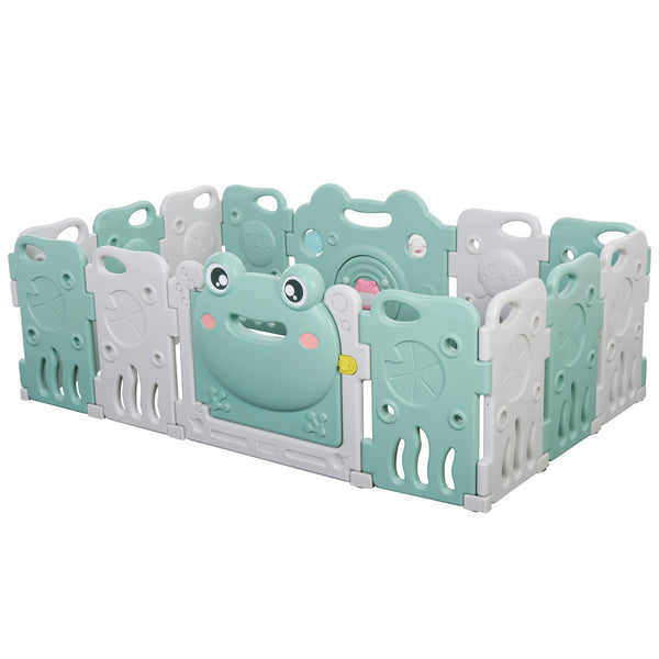 Clôture d'Activité Parc pour Enfants 154x154x62 cm en Plastique Vert acquista