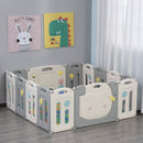 Box Recinto Attività per Bambini 160x152x62 cm  Grigio e Bianco-2