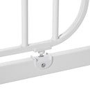 Cancelletto Bambini Barriera di Protezione 96x72,5 cm in Metallo Bianco-10