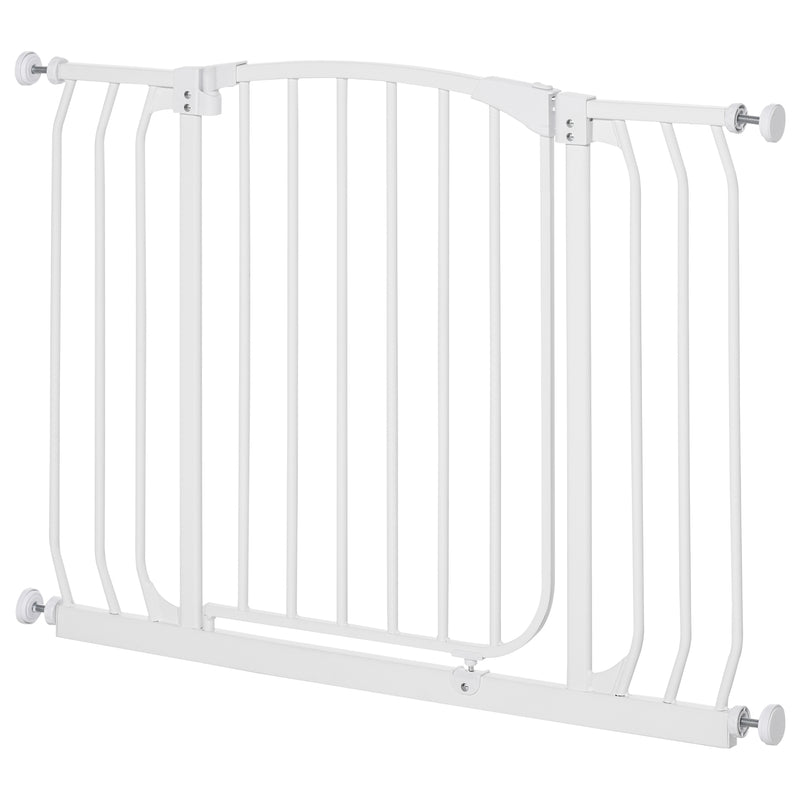 Cancelletto Bambini Barriera di Protezione 96x72,5 cm in Metallo Bianco-1