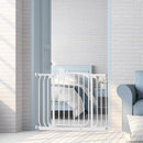 Cancelletto Bambini Barriera di Protezione 96x72,5 cm in Metallo Bianco-2