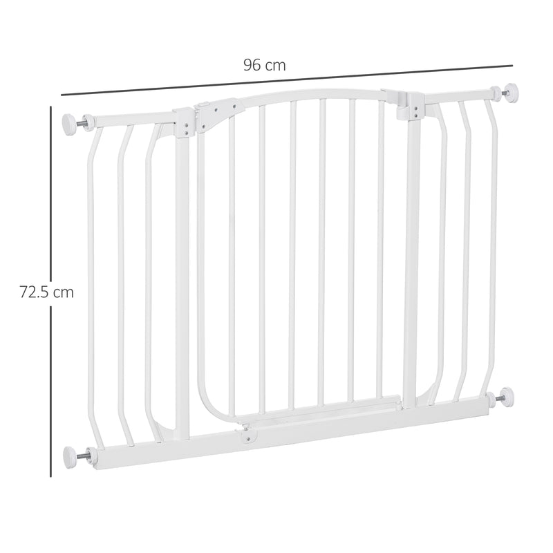 Cancelletto Bambini Barriera di Protezione 96x72,5 cm in Metallo Bianco-3