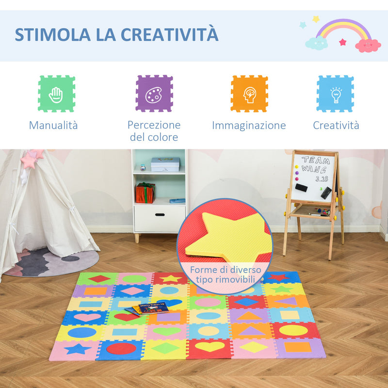 Tappeto Puzzle per Bambini 182,5x182,5 cm in EVA Multicolore-6