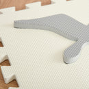 Tappeto Puzzle per Bambini 150x150x1,4 cm in EVA Bianco Grigio-9