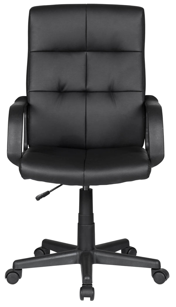 Chaise de bureau de direction en similicuir Motti Cornell noir acquista