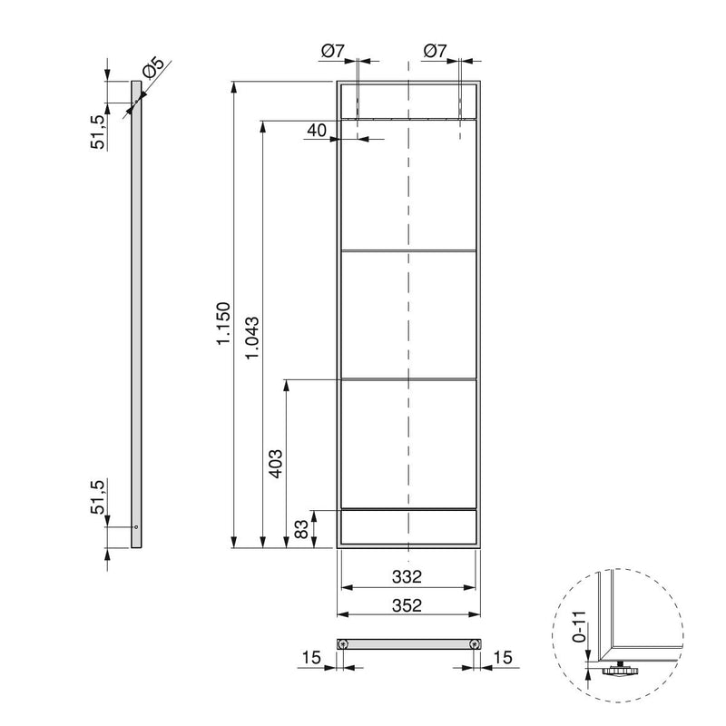 Struttura per Scaffale Lader H1150 Verniciato Nero Acciaio Emuca-2