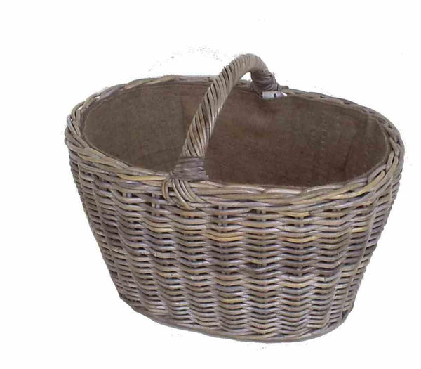 Panier ovale Cloe gr cm 64x47xh47/37 avec doublure en jute online