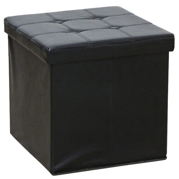 prezzo Pouf Storage 38x38x38 cm en simili cuir noir Bauer Storage