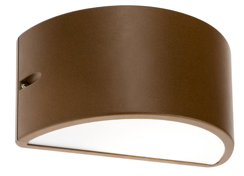 Lampada Applique Mezza Luna Chiusa Colore Corten per Esterno Linea Umbe Sovil-4