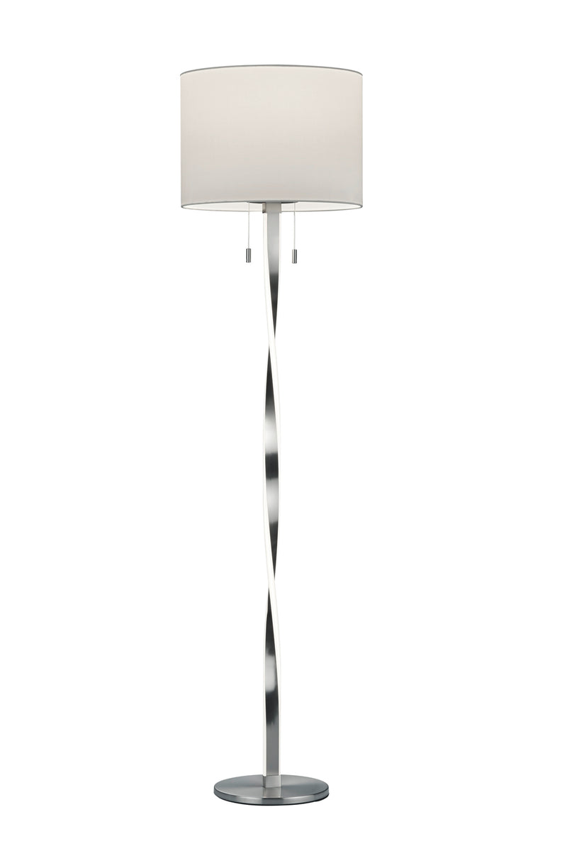 Piantana da Interno a LED in Metallo Nickel Opaco-1