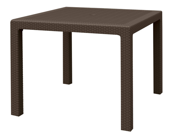 acquista Table basse de jardin 94x94x74 cm en résine marron Bauer