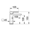 Rubinetto Miscelatore Monocomando Lavabo in Ottone Bonussi Colorado Cromato-4