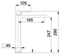 Rubinetto Miscelatore Monocomando Lavabo Alto in Ottone Bonussi Colorado Cromato-2