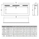 Camino Elettrico da Incasso 54,4x165,1x14 cm Effetto Fiamma 1500W Avalon-6