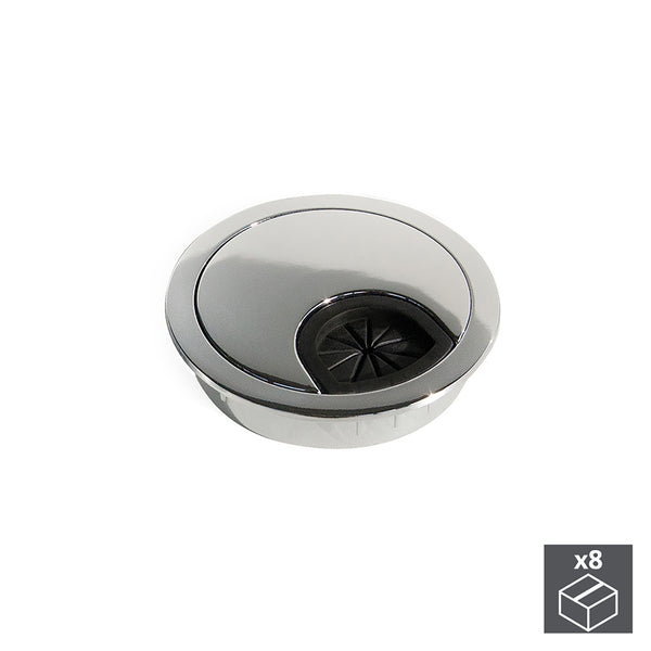 sconto Emuca Circulaire Zamak-Chrome 60 mm Chaumard Encastré 8 Pièces