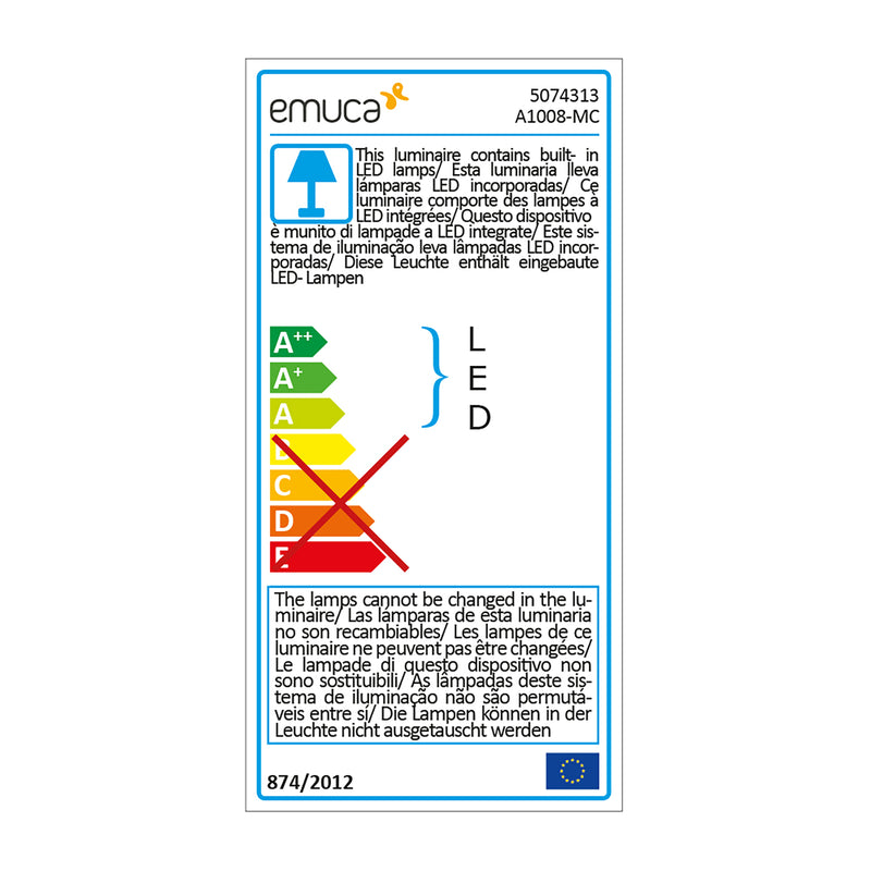 Barra Appendiabili per Armadio a Batteria 85,8-100,8 cm con LED Bianco Naturale e Sensore di Movimento Emuca Moka-10