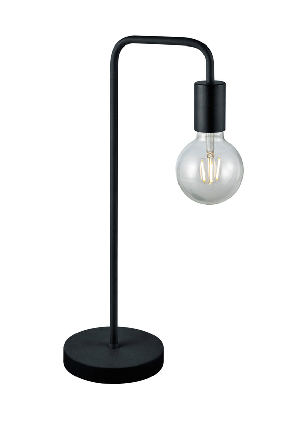 sconto Lampe de table d'intérieur E27 en métal noir mat