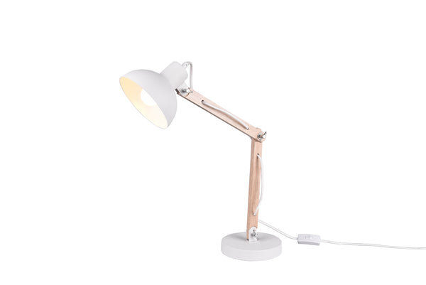 sconto Lampe de table d'intérieur E27 en métal blanc mat