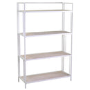 Libreria 4 ripiani 85,5x34,5xh123/135 cm in Metallo Lucilla Bianco-1