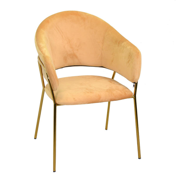 prezzo Chaise rembourrée 61x61xh82 cm en tissu velours Rotterdam ocre