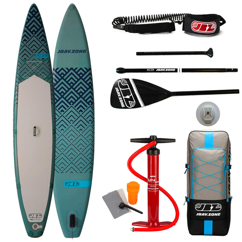 SUP Tavola Stand Up Paddle Gonfiabile 380x76x15 cm con Pagaia Zaino e Accessori Jbay.Zone Delta TD-1