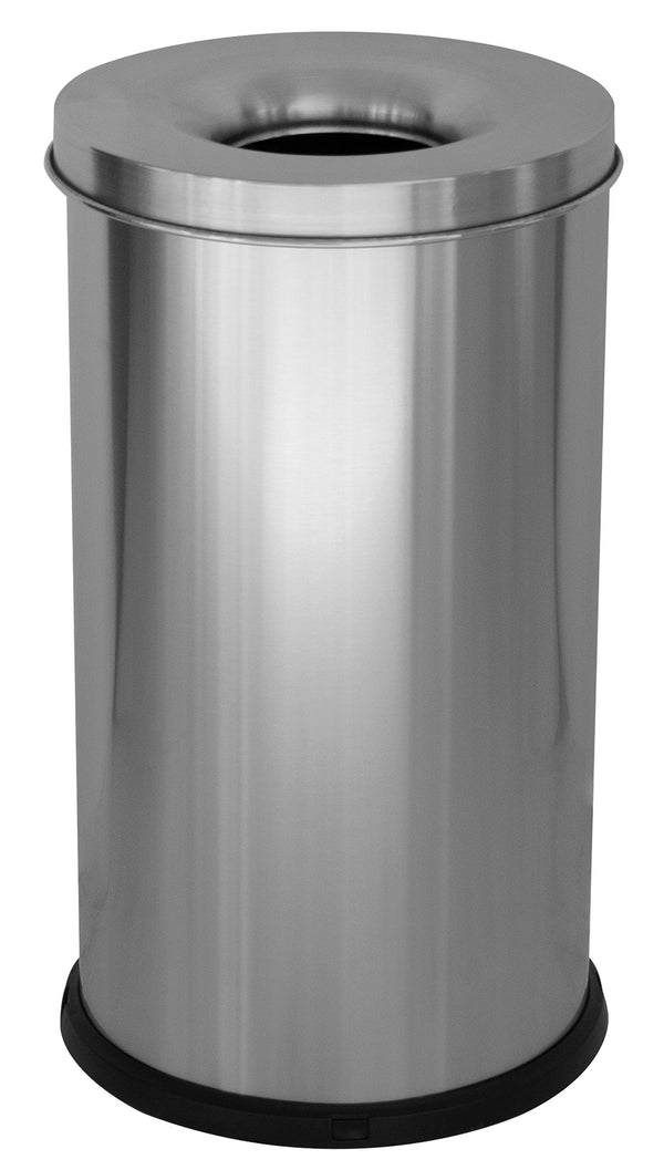 sconto Pattumiera Gettacarte Ø38xh75 cm Autoestinguente in Acciaio Inox Argento