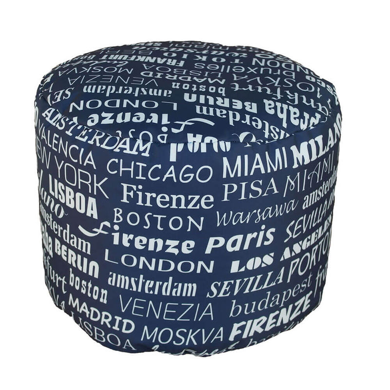 Pouf Puff Puf Tondo 50x40cm Big City Blu Avalli-1