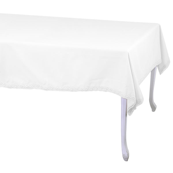 Nappe carrée 140x140 cm en coton 180 g/m² Amélie Blanc prezzo