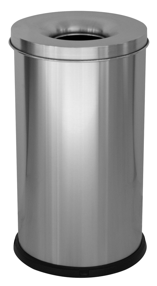 Pattumiera Gettacarte Ø31xh60 cm Autoestinguente in Acciaio Inox Argento online