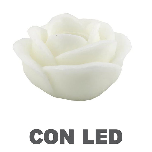 prezzo Fontaine bougie led rose blanc cm Ø32xh20