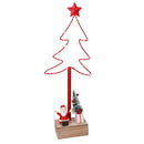 Albero metallo led con babbo natale rosso cm 7x15xh39-3