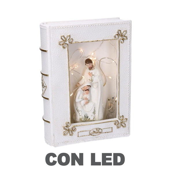 Libro resina natività led bianco cm 16x5,5xh22,2 acquista