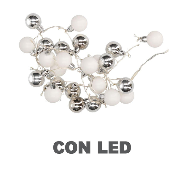 sconto Luce filo sfera bianco 48 led bianco caldo alimentazione fissa cm Ø4x120