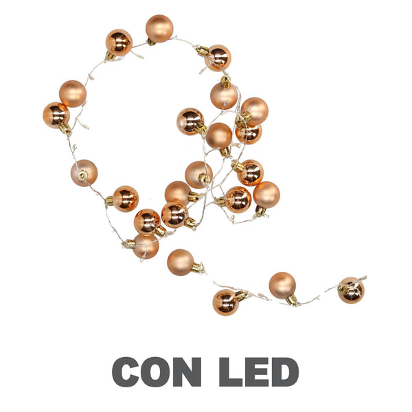 prezzo Luce filo sfera rame 48 led bianco caldo alimentazione fissa cm Ø4x120