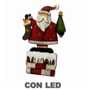 Babbo natale in legno con 7 led cm 28x3xh43-1