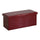 Malle rectangulaire 76x40xh41 cm en simili cuir rouge