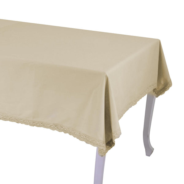 sconto Nappe carrée 140x140 cm en coton 180 g/m² Amélie Beige