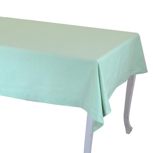 Nappe rectangulaire 140x180 cm en coton 180 g/m² Juliette Vert d'eau sconto