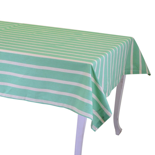 Tovaglia Rettangolare 140x240 cm in Cotone 180 GSM Pop Righe Verde Acqua prezzo