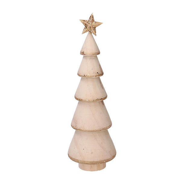 online Sapin en bois blanc et doré Ø8xh30 cm