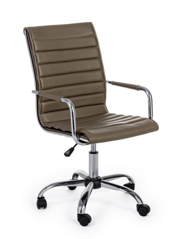 prezzo Chaise de bureau en similicuir brun Perth