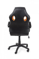 Sedia Poltrona da Gaming in Rete ed Similpelle Racing Nera-Arancio-3