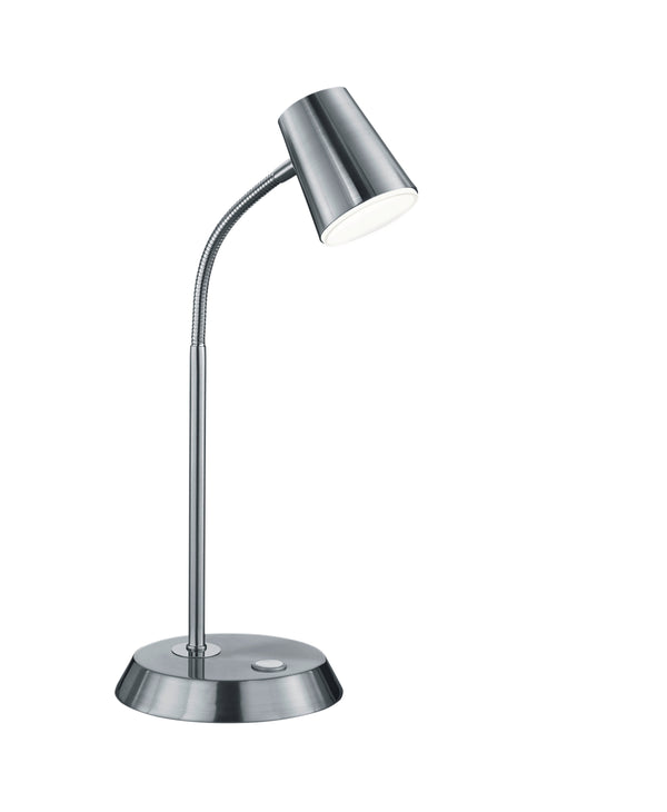 sconto Lampe de table LED d'intérieur en métal nickel mat