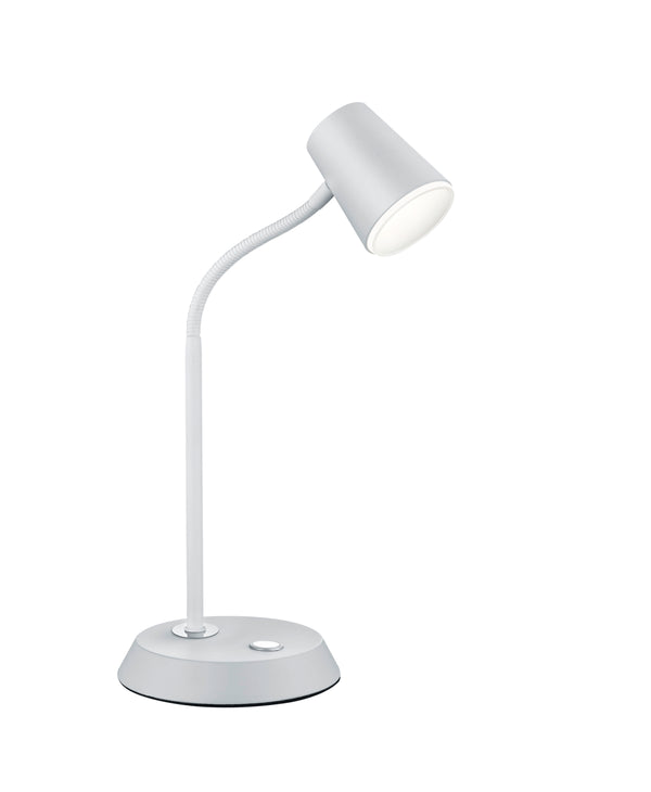 Lampe de table LED d'intérieur en métal blanc mat online